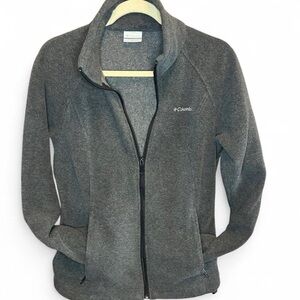 Columbia Women’s Fleece Zip-Up Jacket – Charcoal Gray, Size M